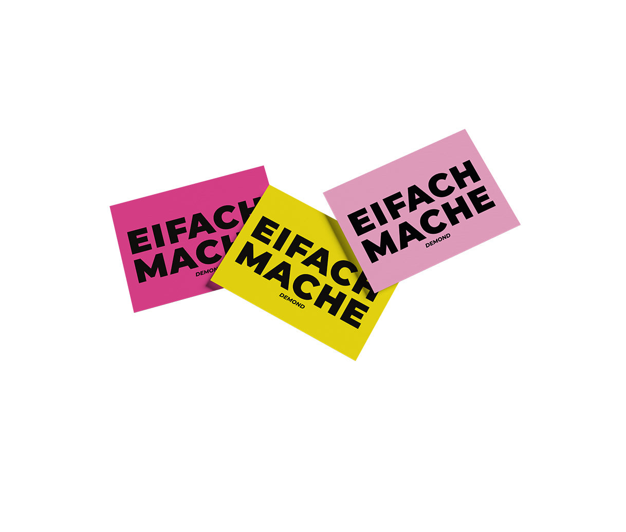 Postkarten 3 Stk «EIFACH MACHE» Farbig