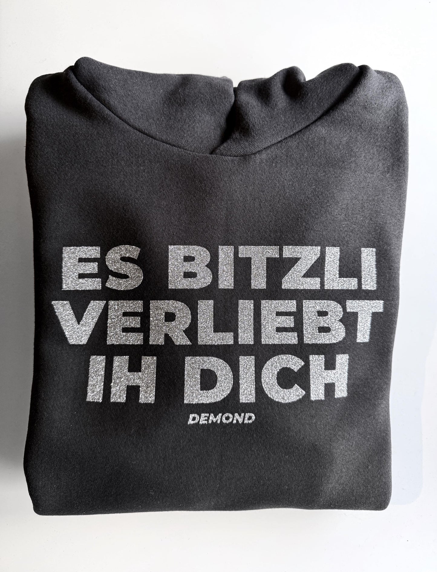 Es bitzli verliebt ih dich Glitzer Hoodie
