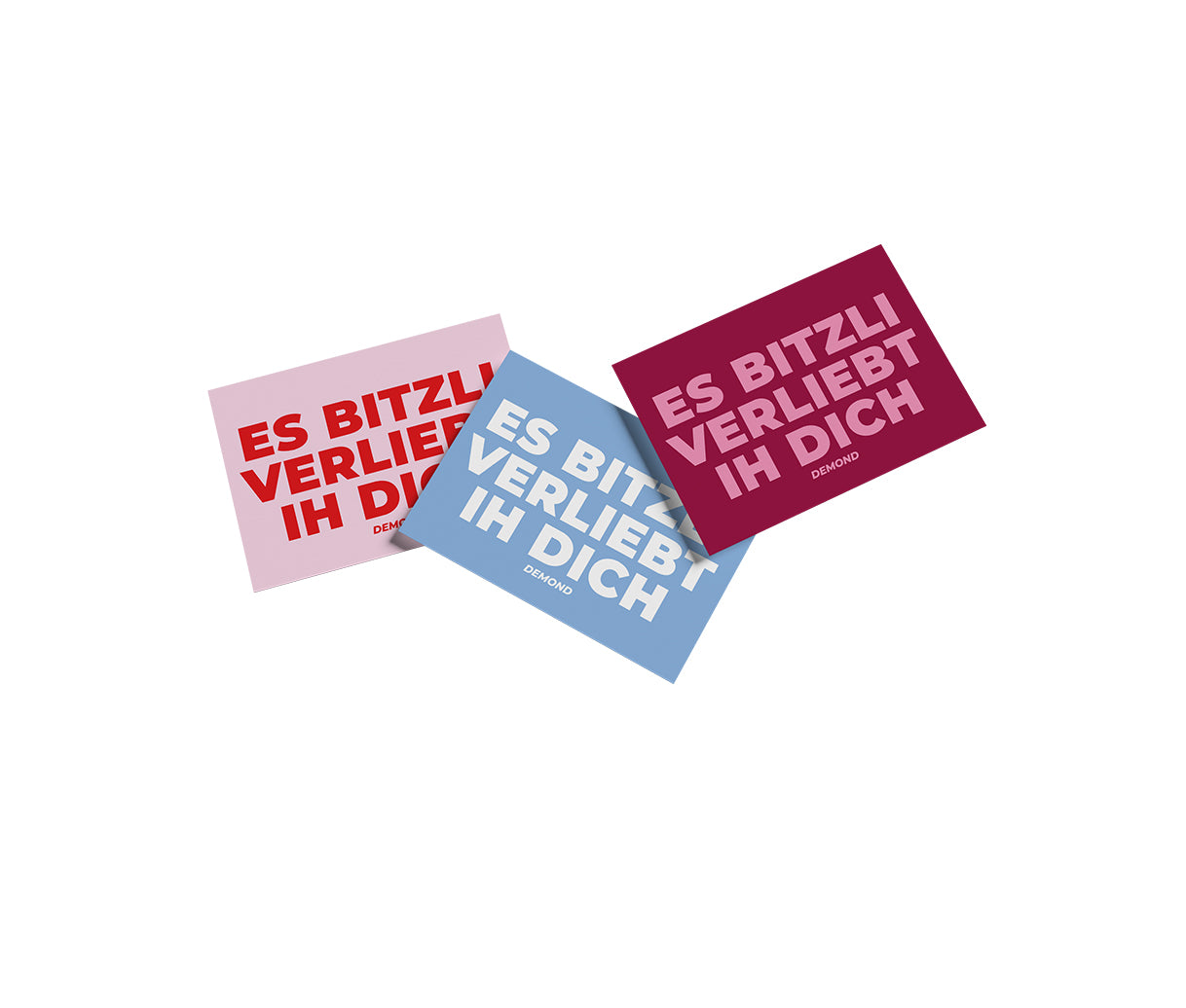 Postkarten 3 Stk «Es bitzli verliebt ih dich» 26