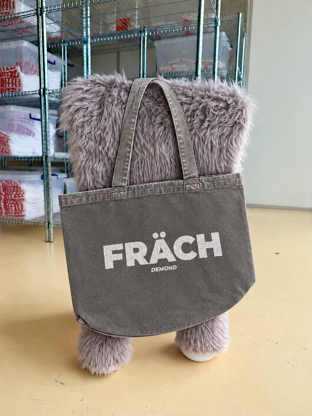 FRÄCH Silber Glitzer shopper