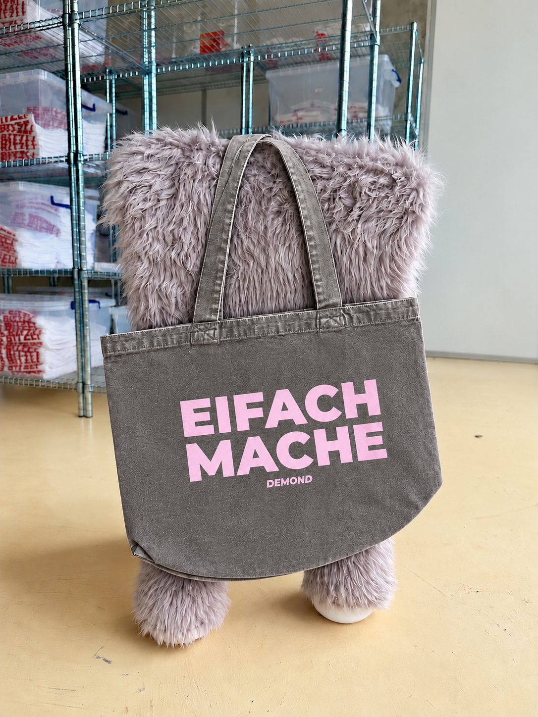 EIFACH MACHE Grauer shopper