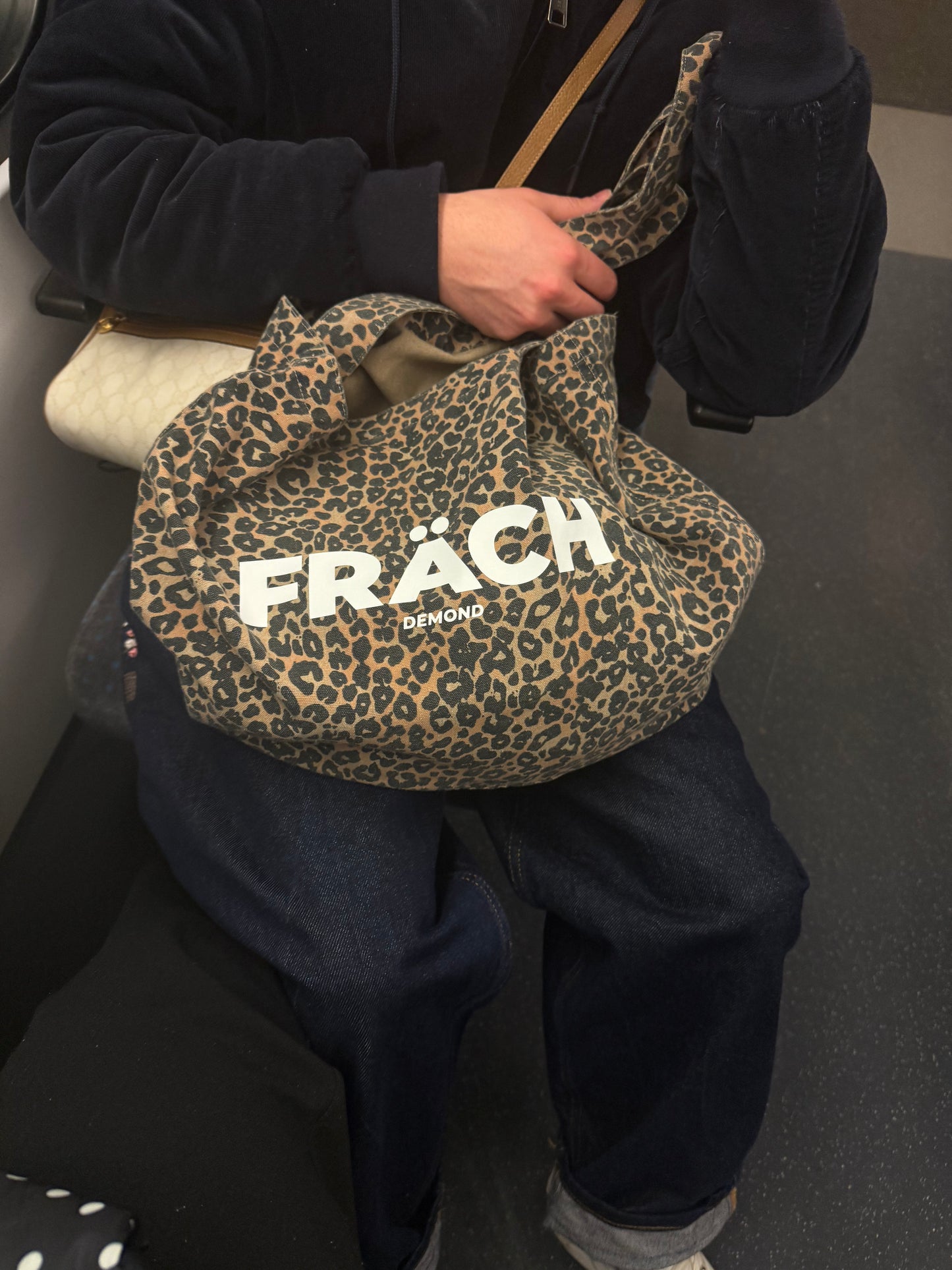 FRÄCH Leopard Print Shopper