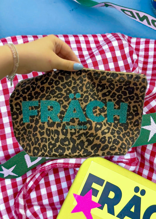 FRÄCH Leo Aqua Glitzer Necessaire