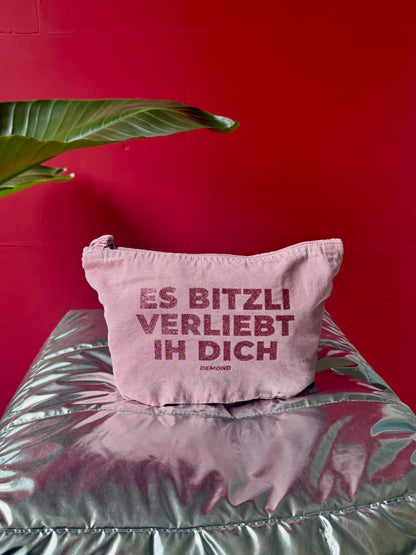 Es bitzli verliebt ih dich rosa glitzer Necessaire