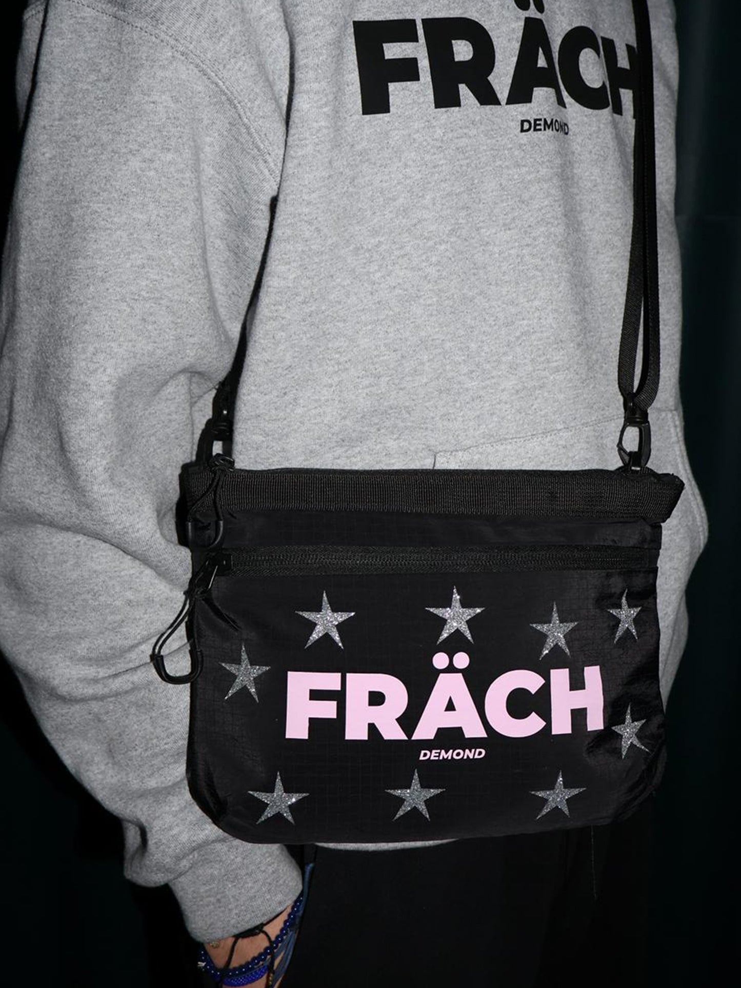 FRÄCH Umhängetasche Schwarz