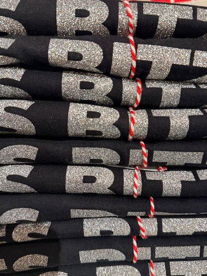 Es bitzli verliebt ih dich T-Shirt silberner Glitzer
