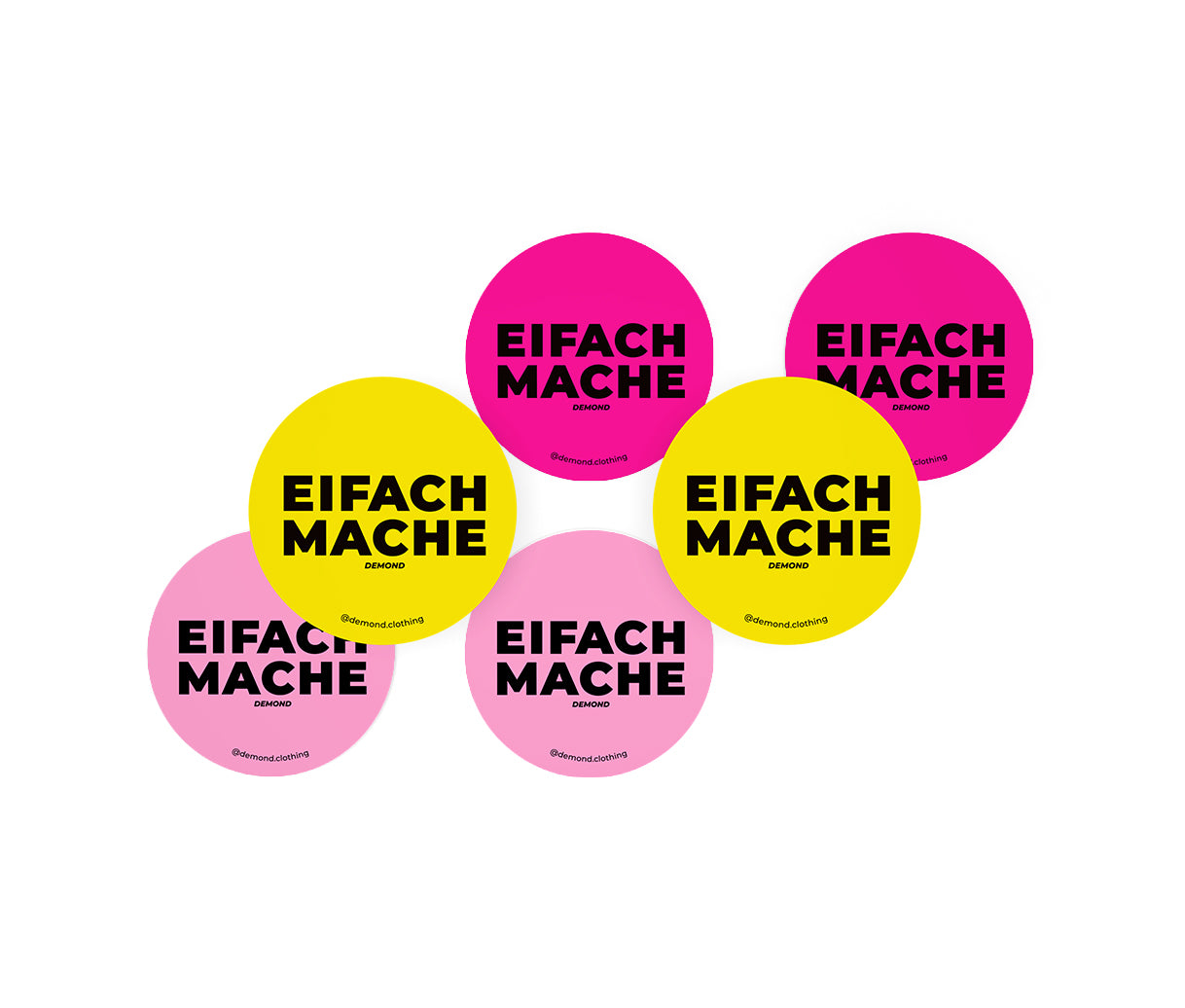 Stickers 6 Stk «EIFACH MACHE» Farbig