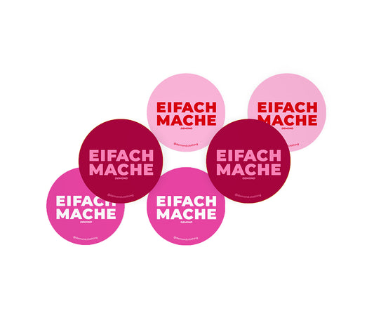 Stickers 6 Stk «EIFACH MACHE» Rosa