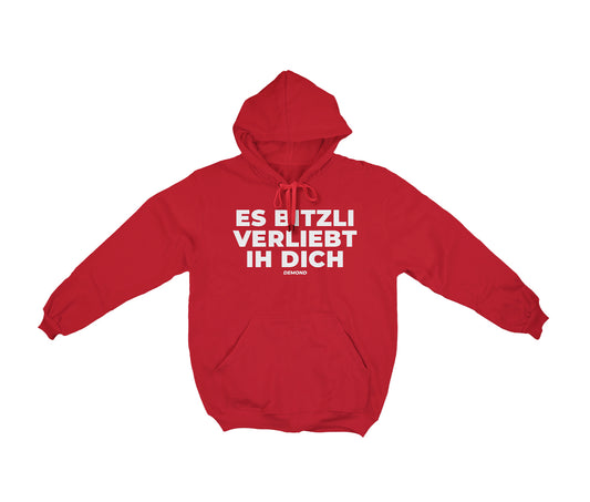 Es bitzli verliebt ih dich Hoodie Rot