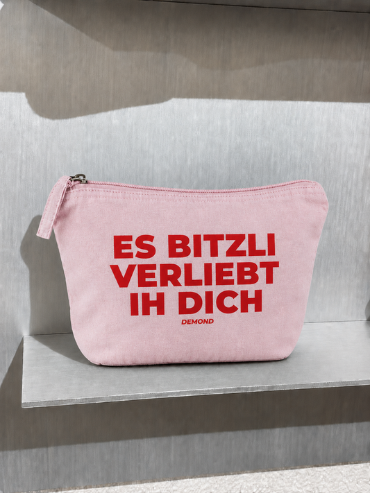 Es bitzli verliebt ih dich Rot Rosa Necessaire