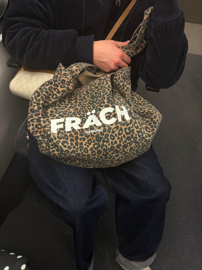 FRÄCH Leopard Print Shopper