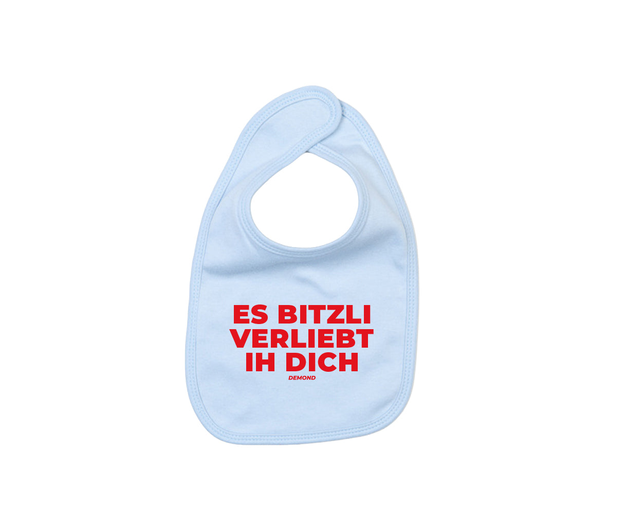 Es bitzli verliebt ih dich Lätzchen Blau