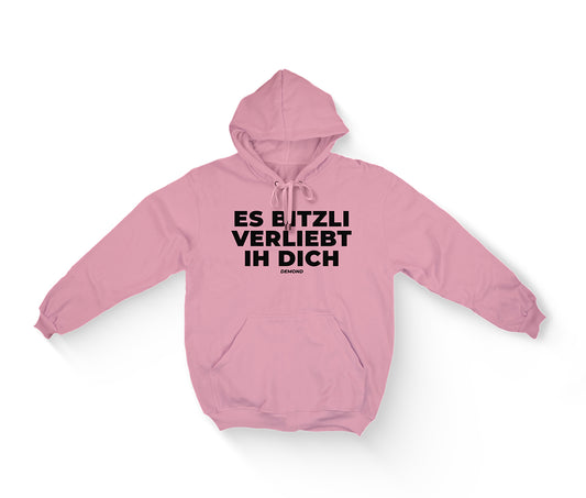 Es bitzli verliebt ih dich Hoodie Rosa